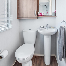 Static caravan bathroom
