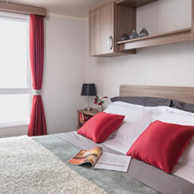 Static caravan double bed