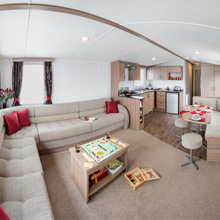 Static caravan wide view