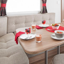 Static caravan dining table